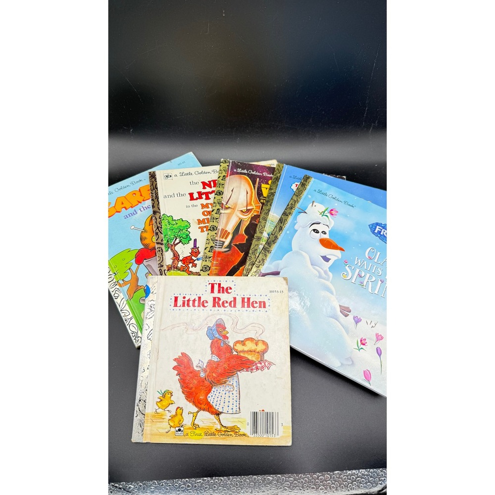 Little Golden Books Lot of 6 Star Wars Garfield Thomas Frozen Red Hen Neatos